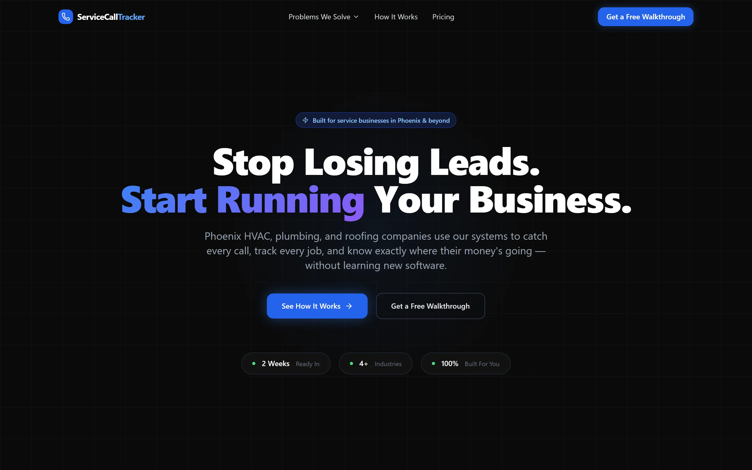 ServiceCallTracker preview